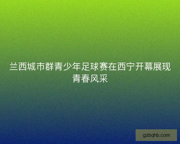 兰西城市群青少年足球赛在西宁开幕展现青春风采